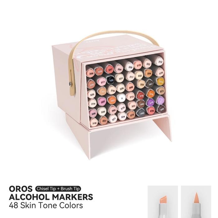 

Arrtx OROS brush marker skin tone color 48 Colors Alcohol Markers