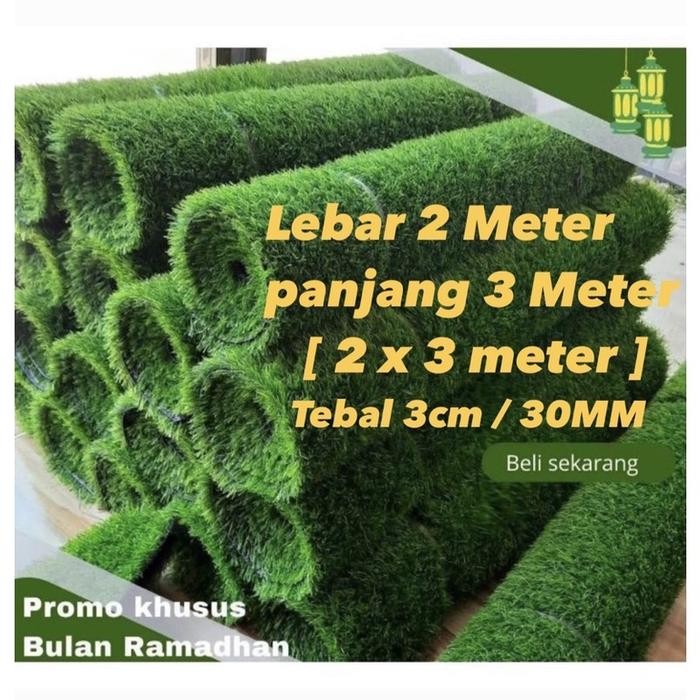 Rumput sintetis swiss 3cm 2x3 meter /rumput sintetis meteran /