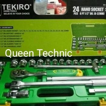 KUNCI SOK SET TEKIRO 24 PCS SOCKET SET KUNCI SOKET SET TEKIRO 24PCS
