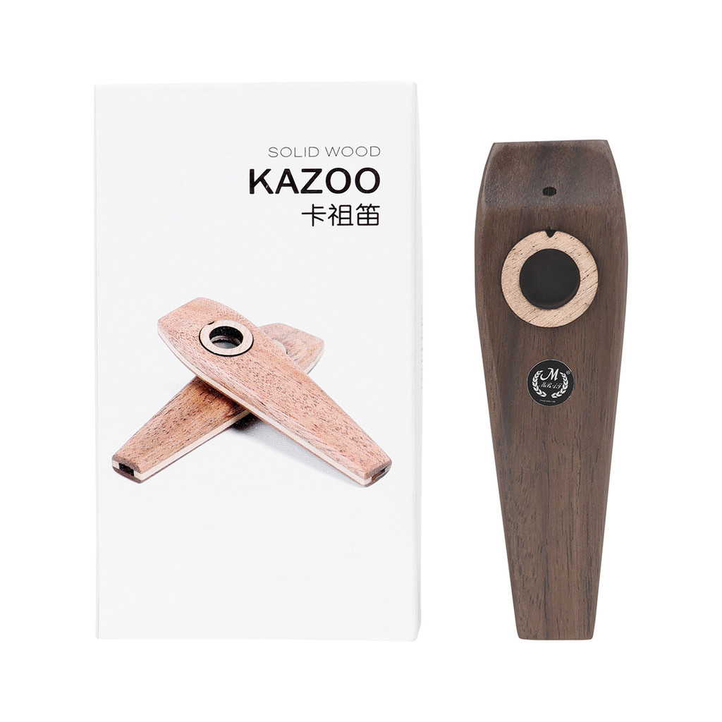 Wooden Kazoo Rosewood Kazoo With 6Pcs Kazoo Diaphragms 2 Kazoo Diaphragm Pads Good Companion for