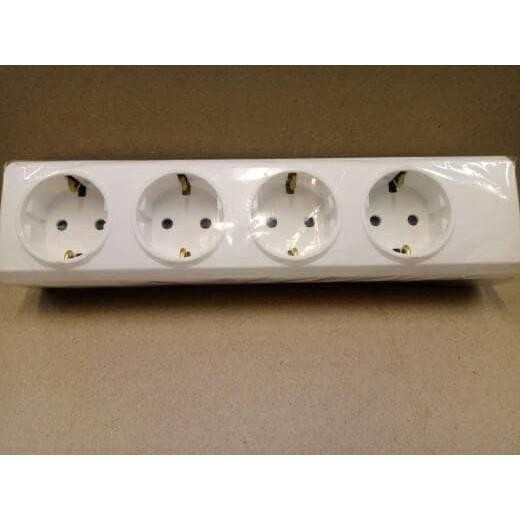 [Expert] Stop Kontak BROCO / Terminal BROCO / Stop Kontak 4 Lubang Putih BROCO