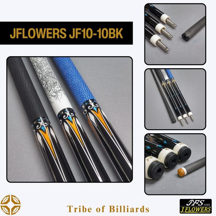 JFLOWERS - Stick Billiard - JF10-10BK (Black/Hitam)