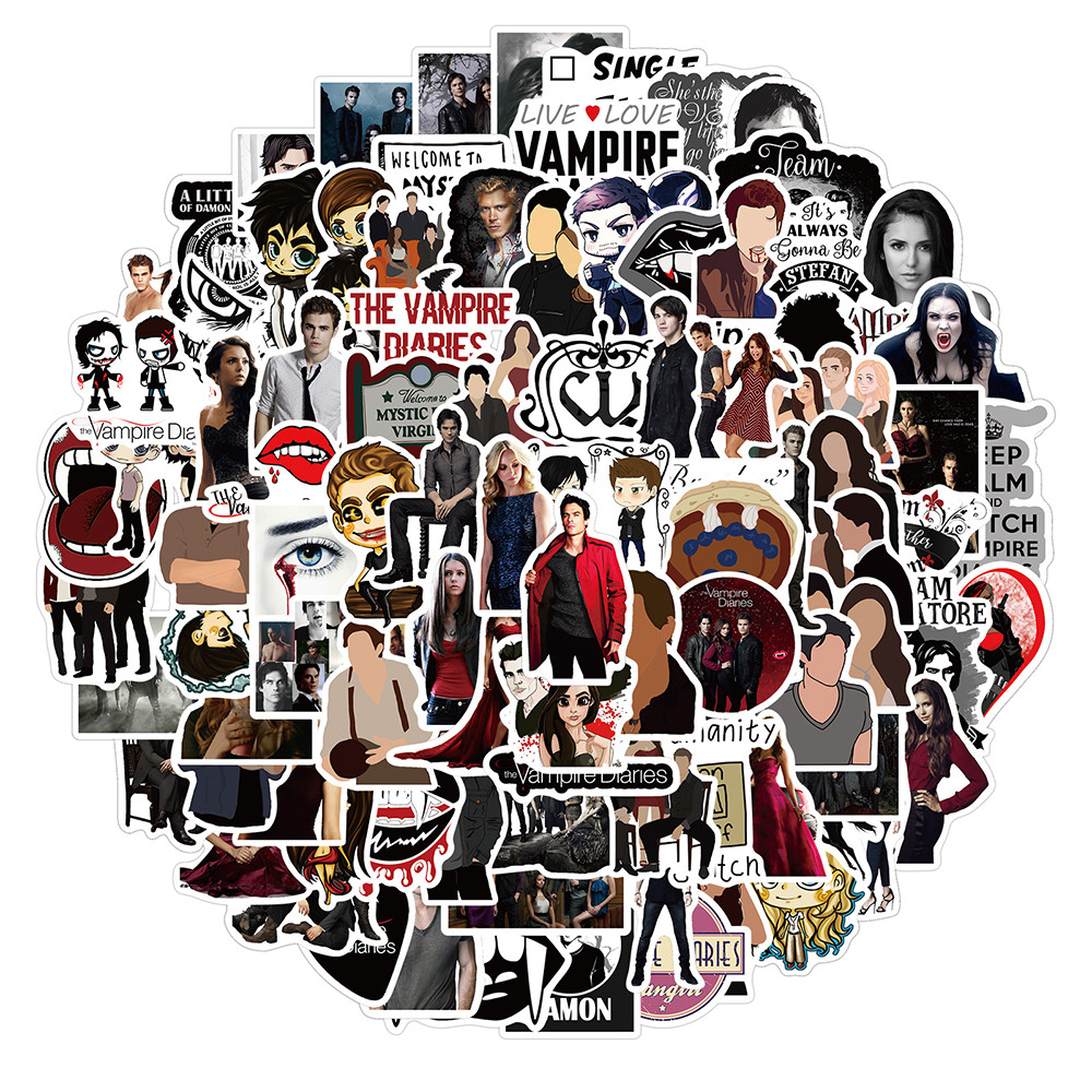 10/30/50/100pcs The Vampire Diaries TV Show Stickers Decal DIY Laptop Luggage Skateboard Guitar