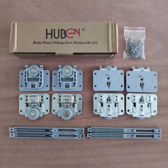 RODA TANPA REL PINTU LEMARI SLIDING GESER SLOWMOTION HUBEN 452 / 2 PNT