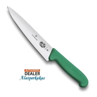 Pisau Chef 15CM VICTORINOX Green Fibrox Carving Knife Original