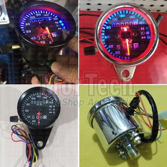 Spido Speedometer Kilometer Rpm Motor Modif Custom Classic Japstyle