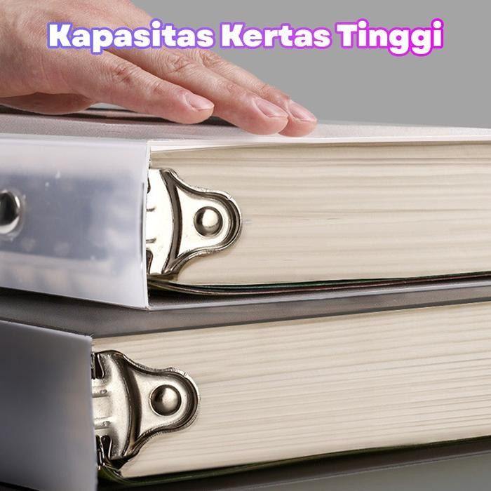 

[READY] Aimilo Binder A5/B5 Buku Binder Aesthetic Transparan Hitam Putih Loose-Leaf Notebook Korea