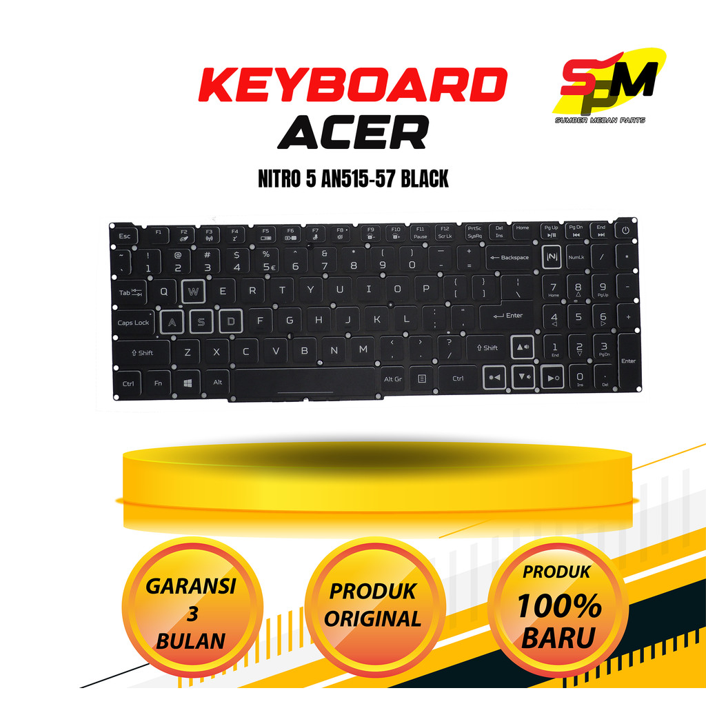 Keyboard Acer Nitro 5 an515-57 Black
