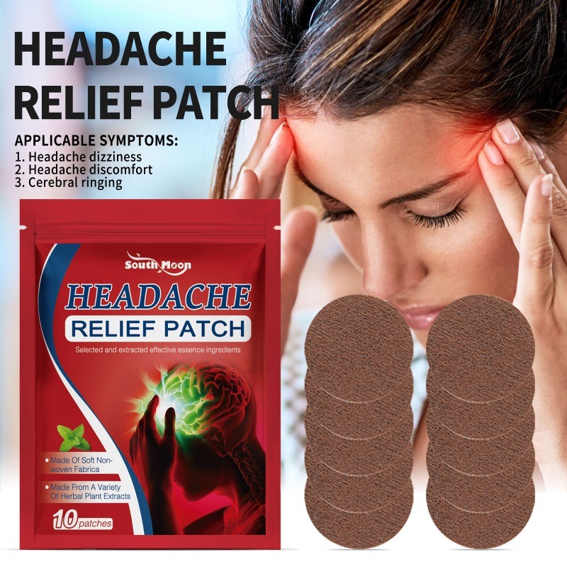 Headache Relief Patch Improve Migraine Mental Anxiety Insomnia Relieve Stress Nerve Relax Head Care 
