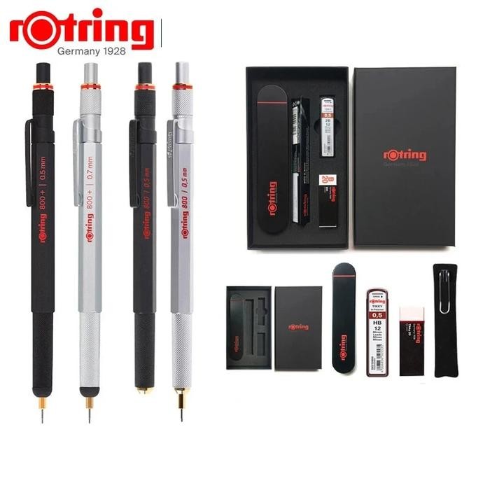 

Germany ROtring 800 Mechanical Pencil Retractable Black Silver