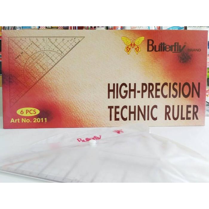 

Penggaris Teknik Presisi Butterfly 30cm/High Precision Technic Ruler