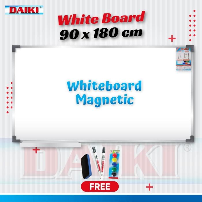 

Papan tulis / Whiteboard DAIKI magnetic gantung uk 90x180cm