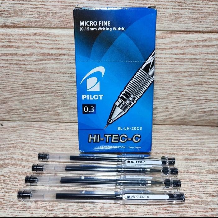 

Pulpen Pilot Hi-TEC-C MiCRO FINE 0.3/0.4mm isi 12 pcs - Hitam/Biru - Tinta