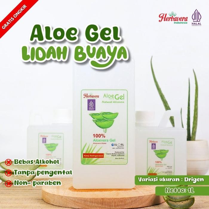 

Aloevera Gel Lidah Buaya Herbavera 1 Liter