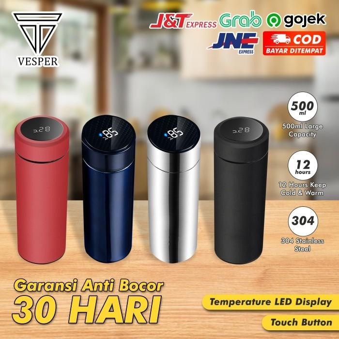 

(Expert) tumbler thermos stainless smart temperature LED cup / termos minuman