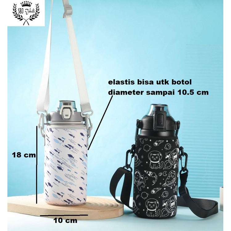 

(Expert) Tas Termos Tumbler Sarung Botol Minum Elastis dengan Tali panjang