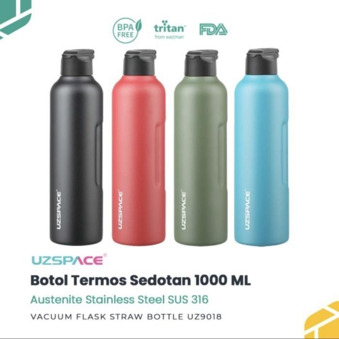 

(Expert) UZSPACE Botol Minum Olahraga Besar USA Tritan 1L 2L 800ml 1.1L tumbler