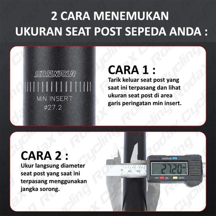 SR SUNTOUR NCX SUSPENSION SEATPOST TIANG SUSPENSI 27,2 28,6 30,9 31,6 SEATPOST EMPUK SEATPOST GENJOT
