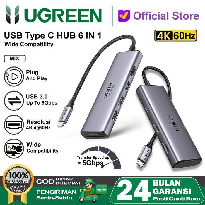 UGREEN USB HUB Type C USB 3.0 HDMI 4K 60HZ SD/TF Card