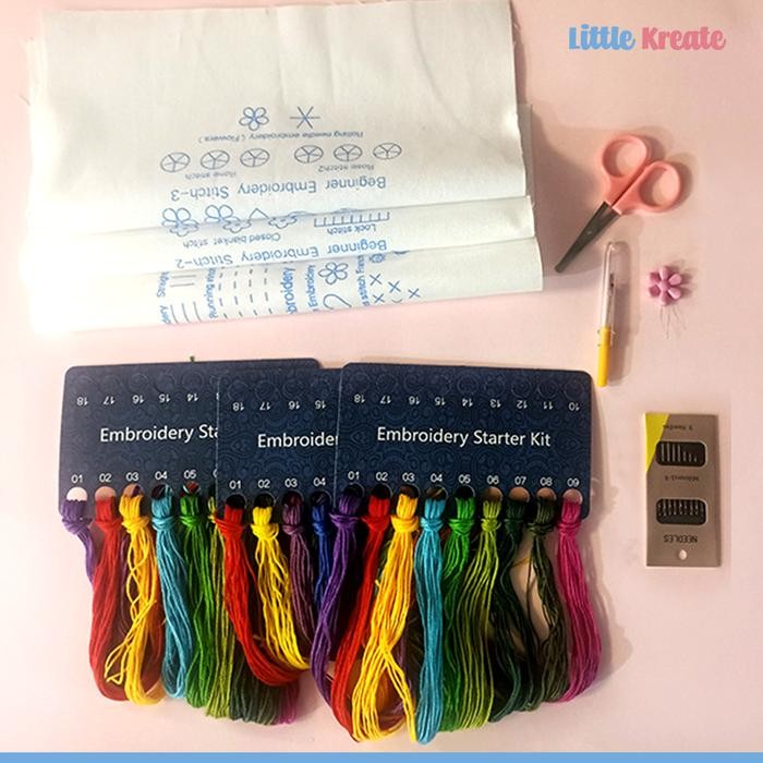

HE#12 DIY Paket Sulam Menyulam / Hand Embroidery Kit / Needle Embroidery Set / Jahit Bordir / Sulam