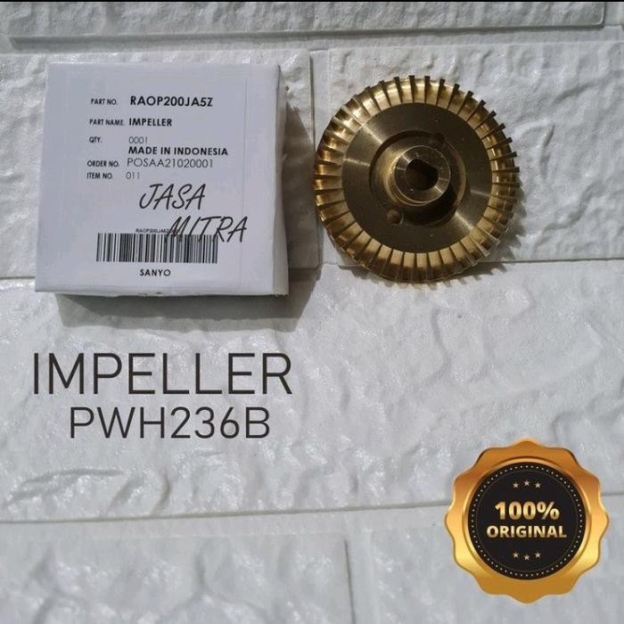 Rea IMPELLER/KIPAS KUNINGAN POMPA AIR SANYO TYPE PW-H/ P-H236AC/P-H175C