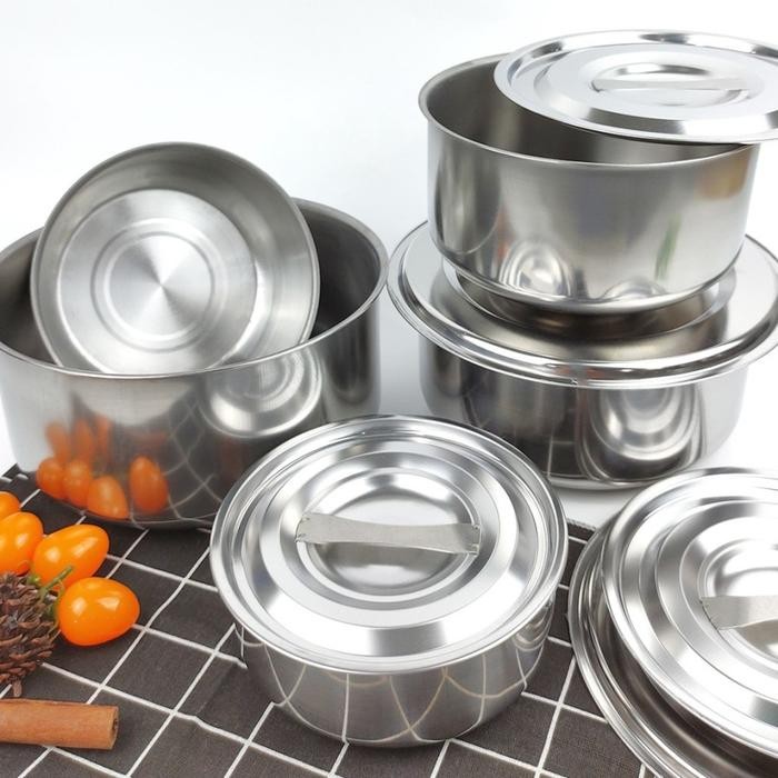 Bmw Panci Set Stainless Steel Stock Pot Panci India Sup+ Tutup