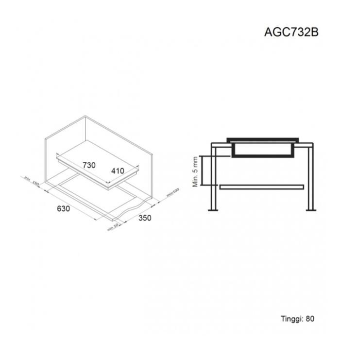 Azalea Kompor Tanam Agc732B - Gas, Cooker