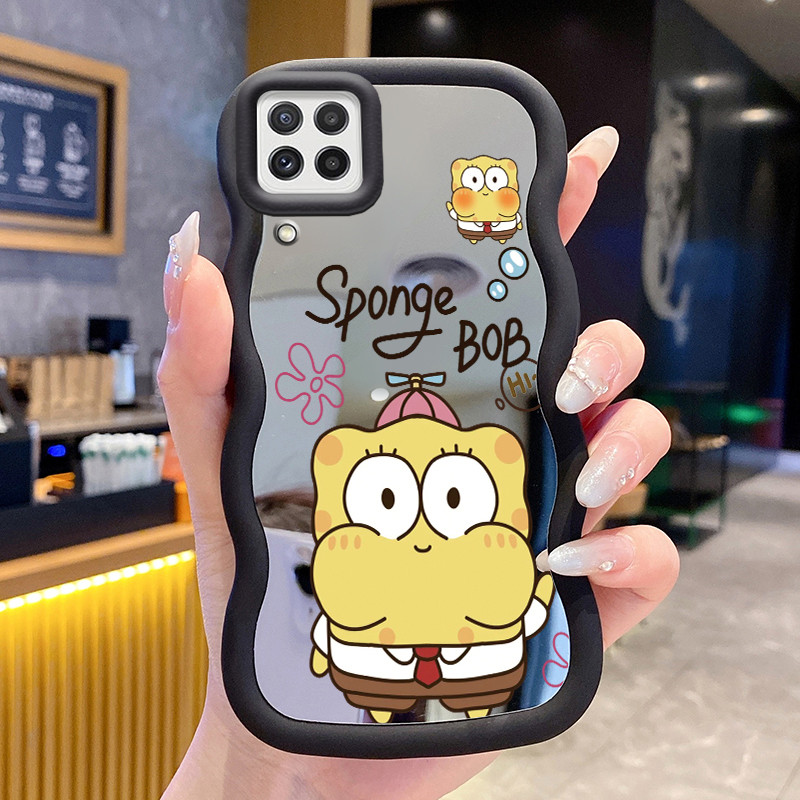 Casing Untuk Samsung A22 M22 M32 Case Casing Anime lucu HP Komputer Kesing Ponsel Cermin Baru Softca