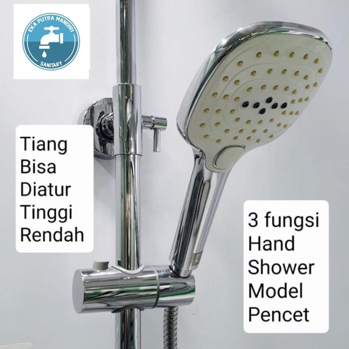 Grosir Kran Shower Set Tiang Panas Dingin / Rain Shower Model Toto Stainless