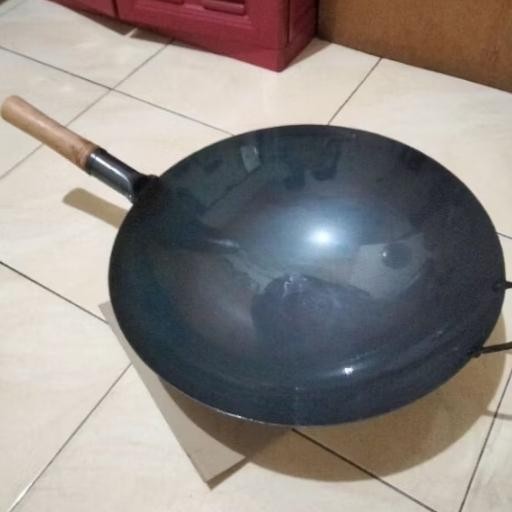 Kuali Baja 45Cm Wajan/Wok Nasi Goreng/Wok Baja Seasoning
