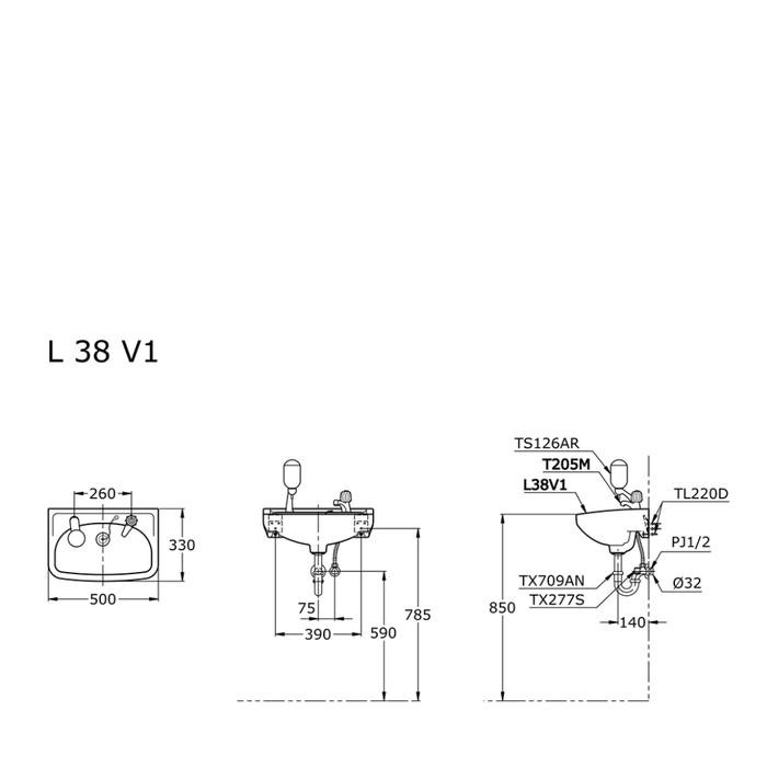Berkualitas Wastafel Toto L38 V1