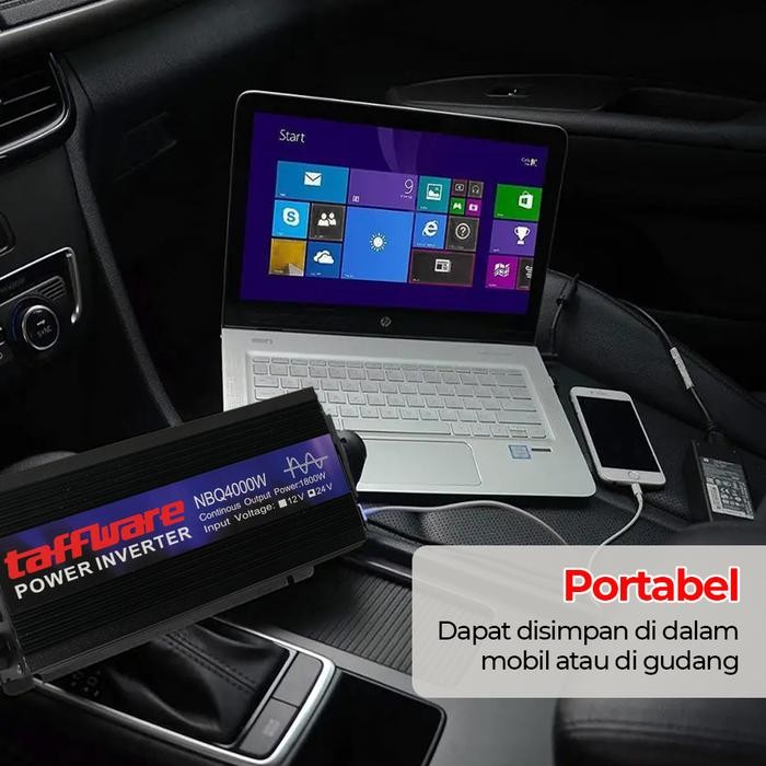 PSW Inverter 4000watt DC ke AC Pure Sine Wave Power Inverter Mobil Pure Sine Wave DC 12V to AC 220V