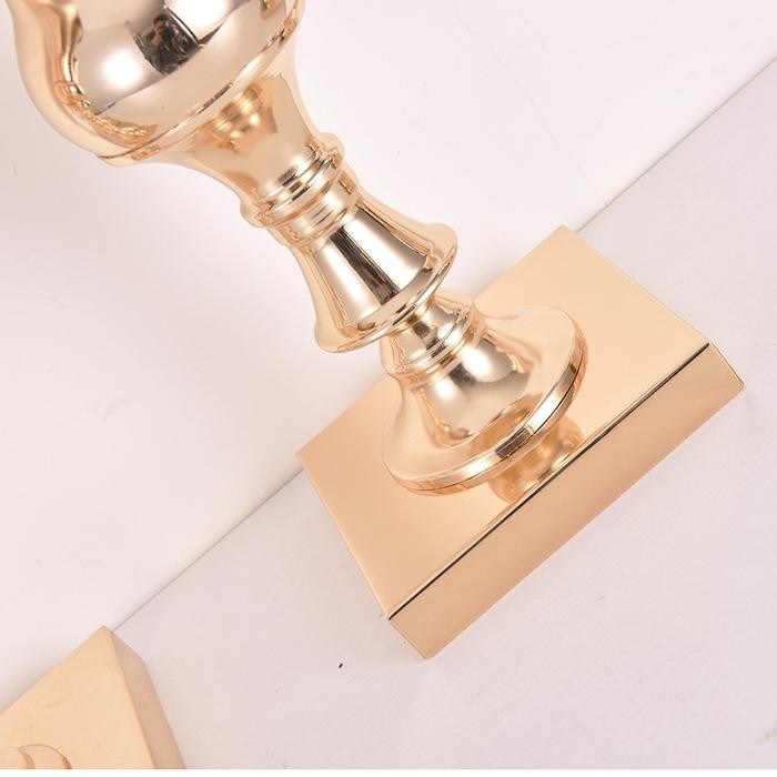 Alat peraga pernikahan Rangkaian bunga besi Rangkaian bunga vas rumah Kerajinan emas mewah Kerajinan