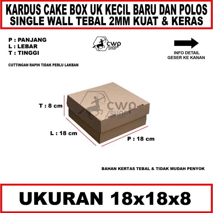 (Expert) Cake Box Polos UK 18x18x8 Model Cake Box