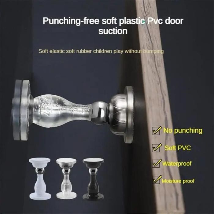 1set Ganjelan Pintu Penahan Adhesive Stoper Pintu Ganjal Pintu Magnet Pintu Magnet Penahan Pintu