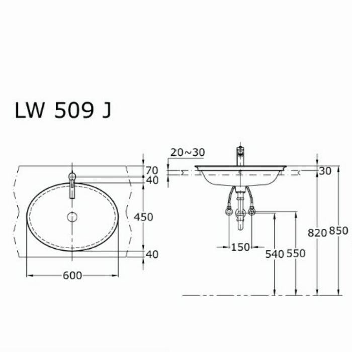 Spesial Wastafel Bulat Toto Lw 509 J/Wastafel Tanam Toto Lw509J/Wastafel Murah