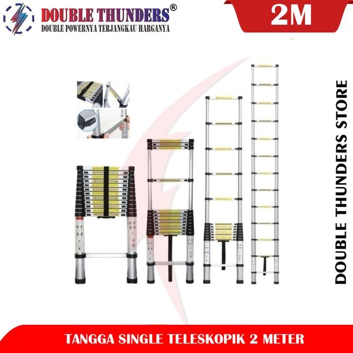 

Terlaris Dt Tangga Lipat Aluminium Teleskopik 2M Single Ladder Telescopic