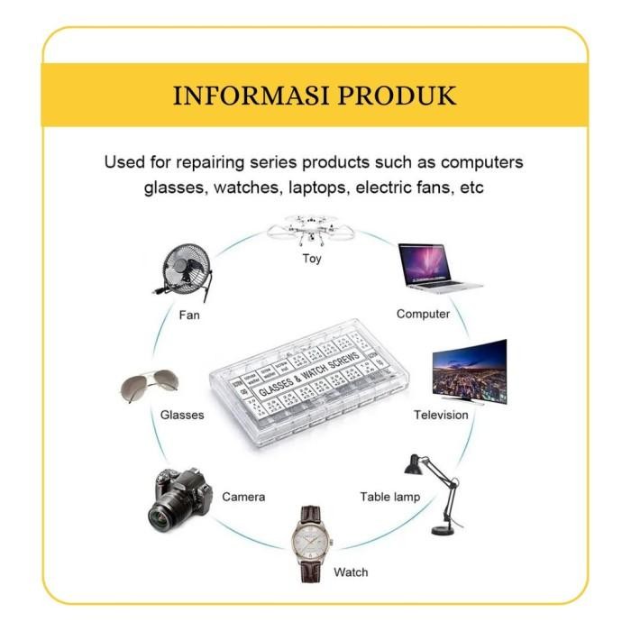 BAUT REPARASI KACAMATA SUNGLASSES REPAIR NUTS 1000 PCS [SBK-2] KODE 1361