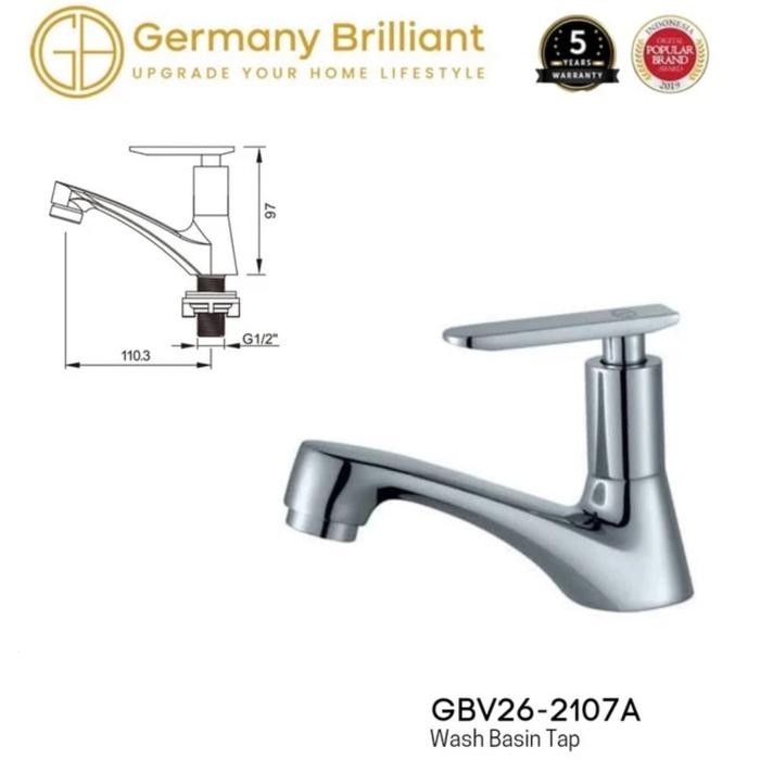Terlaris Kran Wastafel Asli Dan Original Germany Brilliant Gbv26-2107A
