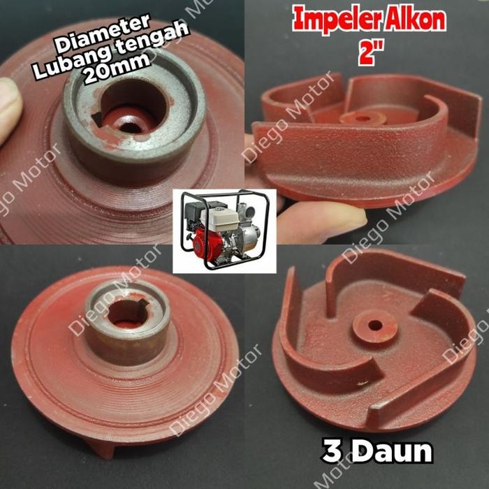 Rea Impeller kipas keong pompa air alkon irigasi tipe 2inci WP50 dan 3inci WP80 GX160 GX200 GX220
