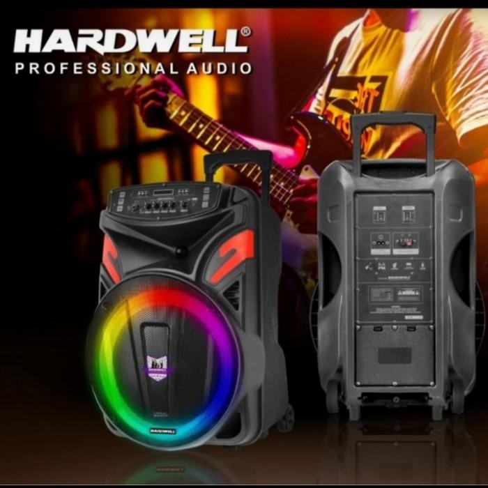Speaker Aktif Portable Wireless Hardwell Party 15 Uhf 15 Inch Karaoke