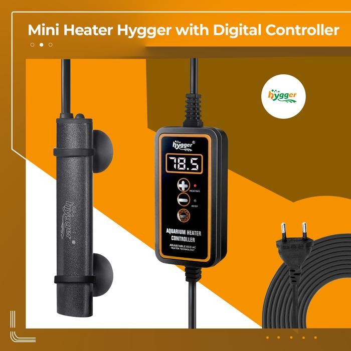 Termurah Hygger Aquarium Mini Portable Heater With Led Digital / Heater Mini / Heater Cupang /