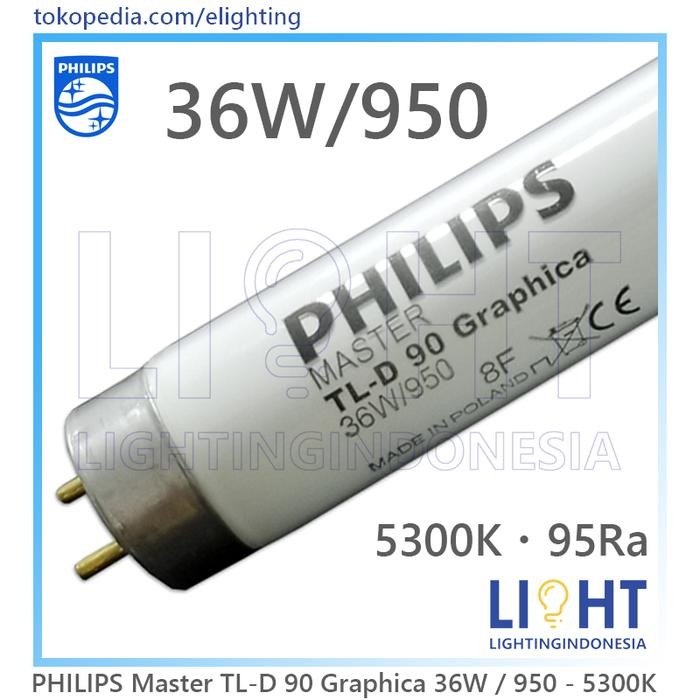 PHILIPS MASTER TL-D 90 Graphica 36W/950 Lampu Cek Warna