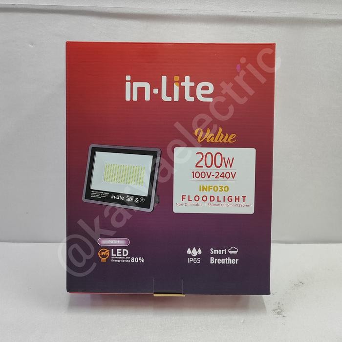 Lampu Sorot Led In-lite Inlite inf030 200watt 200 watt Floodlight