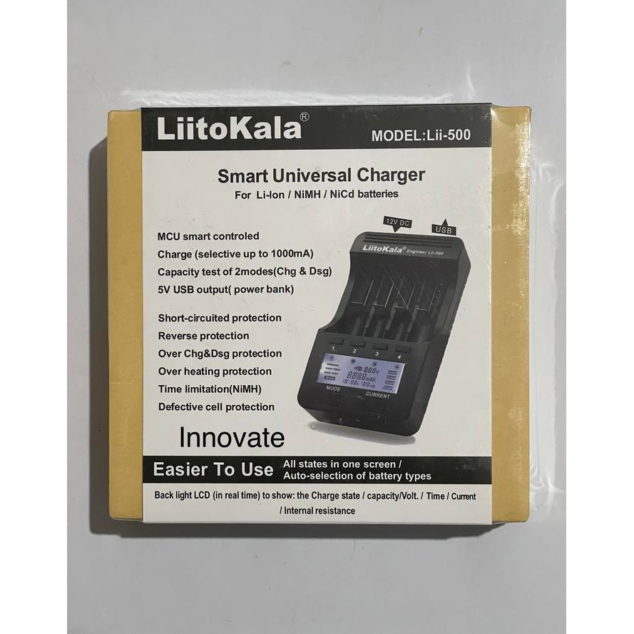 Liitokala lii-500 lii 500 baterai batre cell 18650 21700 charger