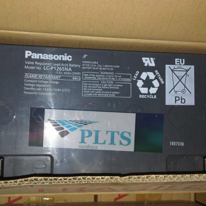 Aki VRLA AGM PANASONIC 12V 65Ah LC-P1265NA