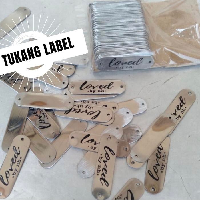 PREMIUM LABEL PLAT HIJAB/TAS KUNINGAN DAN STAINLESS (MINIM 100Pcs)
