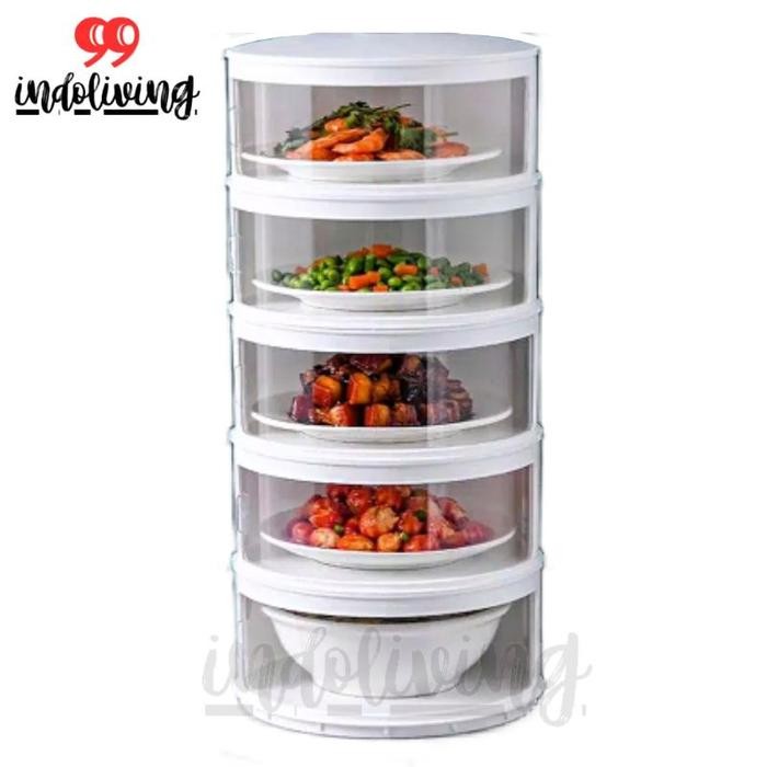 PREMIUM Tudung Saji 5 Susun Tingkat Food Cover Layer