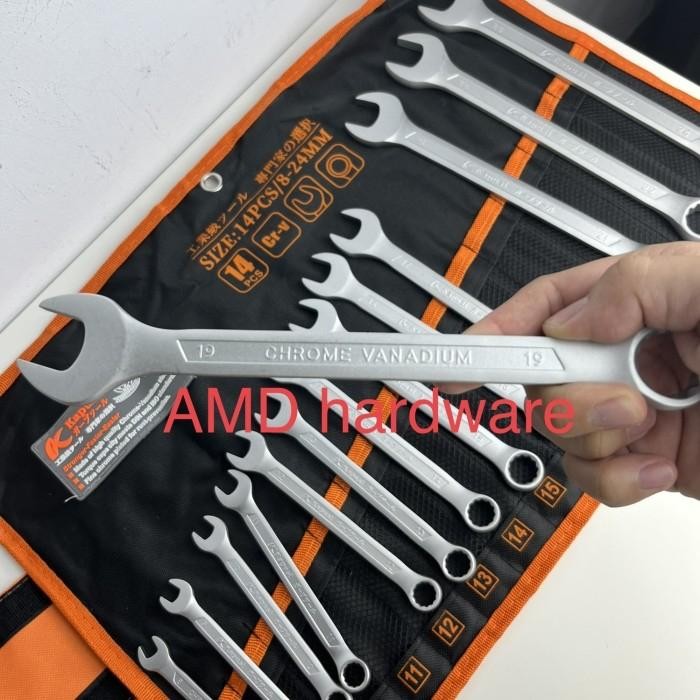 Paling Baik Kunci Ring Pas Set 14Pcs 8 - 32Mm Wagener. Sklas Tekiro Lipro Crossman