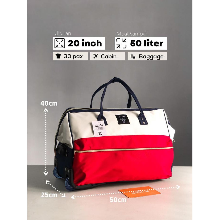 Terbaru Tas Troli Anello Barley Cabin Size Pakaian Travel Trolley Nilon 20Inch